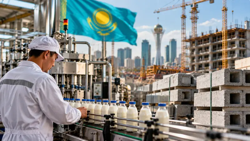 Промышленность Казахстана выросла на 2,9%: какие отрасли показали наибольший рост