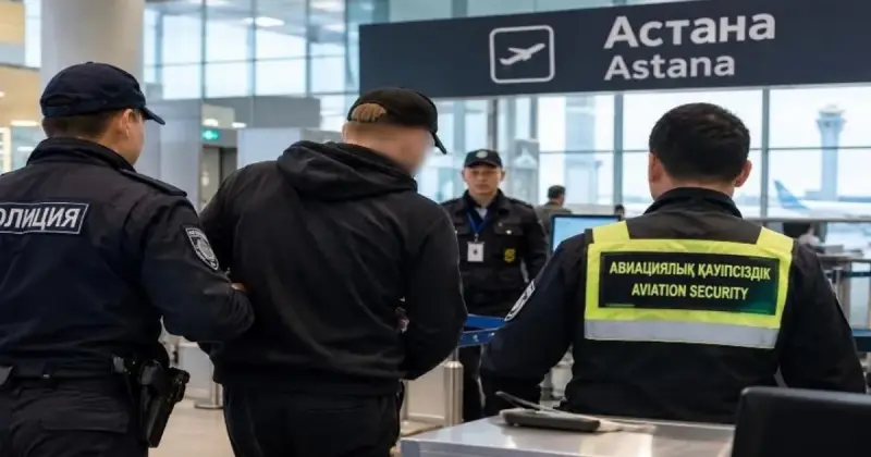  Астана әуежайында бомба бар екенін айтып әзілдеген шетел азаматы рейстен түсірілді 