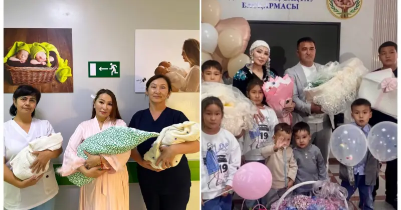  Шымкентте 2 рет егіз туған ана дүниеге үшем әкелді 