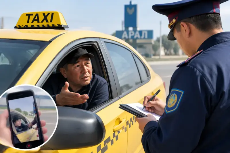 Аралда такси бағасын негізсіз көтерген жүргізуші жауапқа тартылды