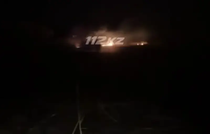 Атырауда өзен жағасында шыққан қамыс өрті толық сөндірілді