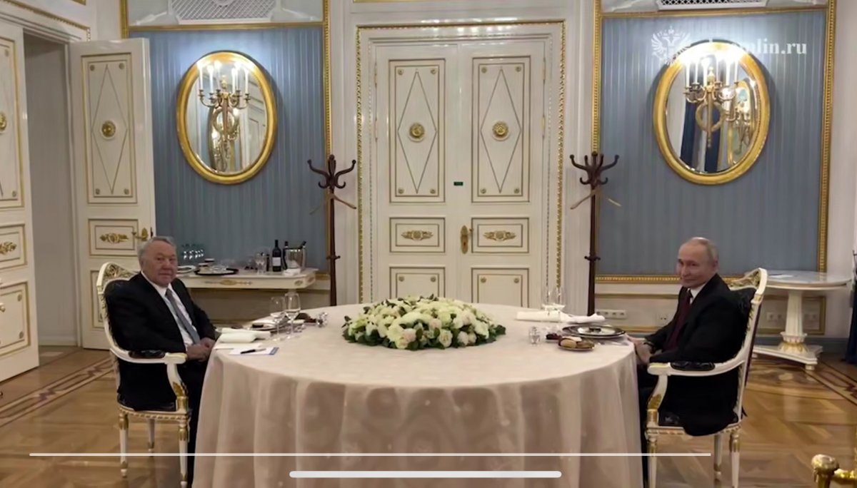 Назарбаев пен Путин Кремльдің асханасында кездесті
