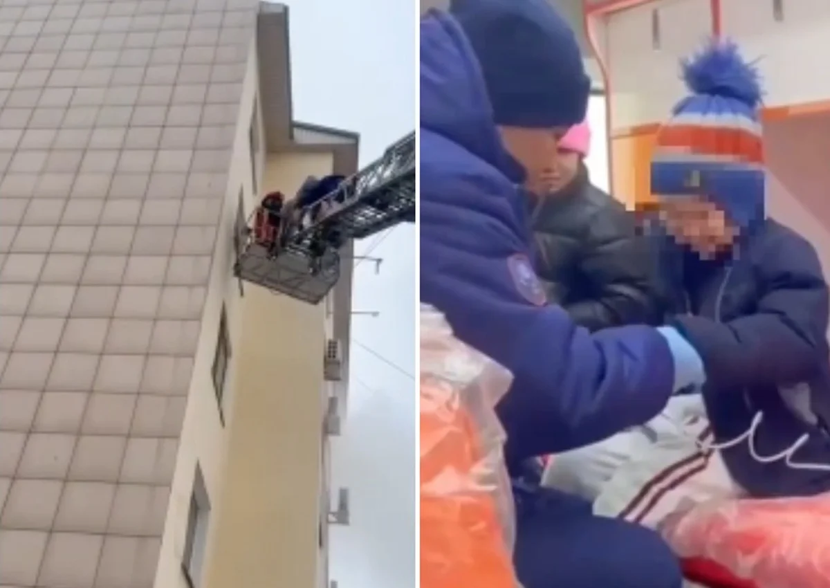 Талдықорғанда көпқабатты үйден өрт шығып, 7 бала құтқарылды