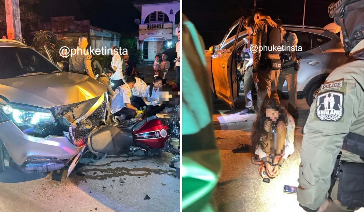 Пхукетте қазақстандық әйел бірнеше жол апатын жасап, полициядан қашпақ болған (ВИДЕО)
