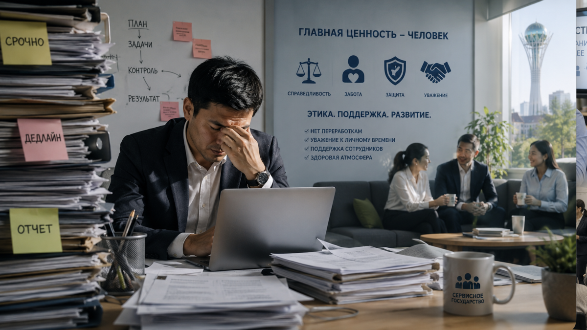 «Горящее кресло» чиновника: как в Казахстане решили спасать госслужащих от выгорания
