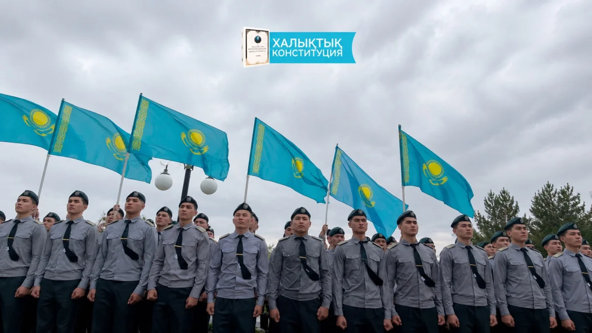 В Алматы в честь вступления в силу новой Конституции Казахстана прозвучал Государственный гимн
