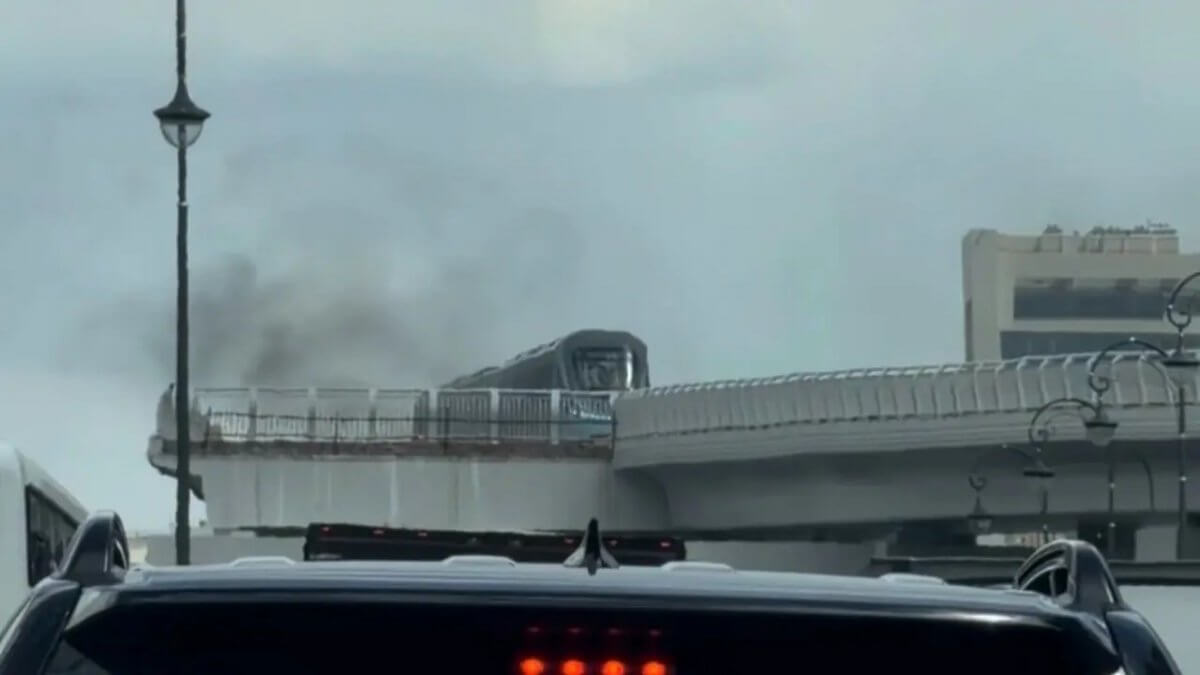 Астанадағы LRT жолында өрт шықты