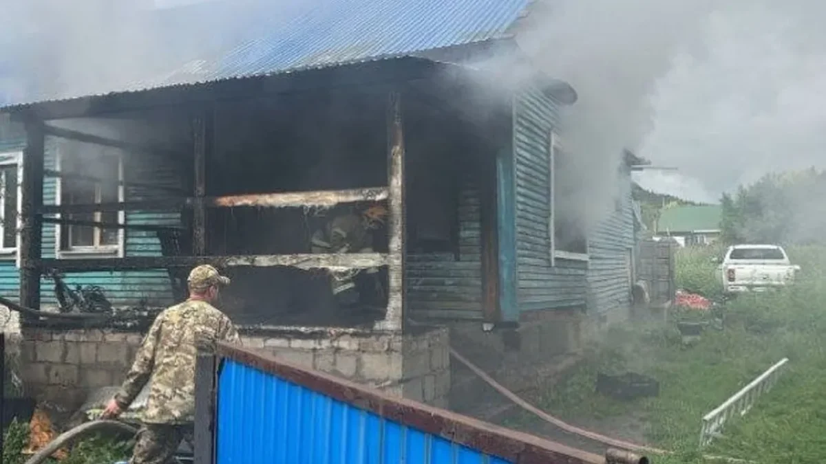 Ақмола облысында жер үй өртеніп кетті