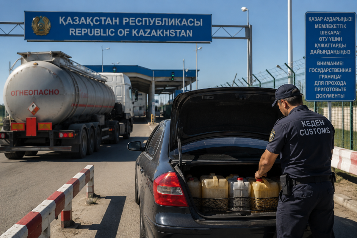 Казахстан перекрыл «утечку» бензина: на границе массово ловят нарушителей