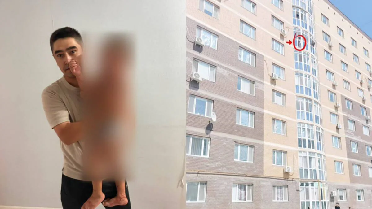 Полицейские спасли четырехлетнего ребенка, едва не выпавшего из окна в Уральске