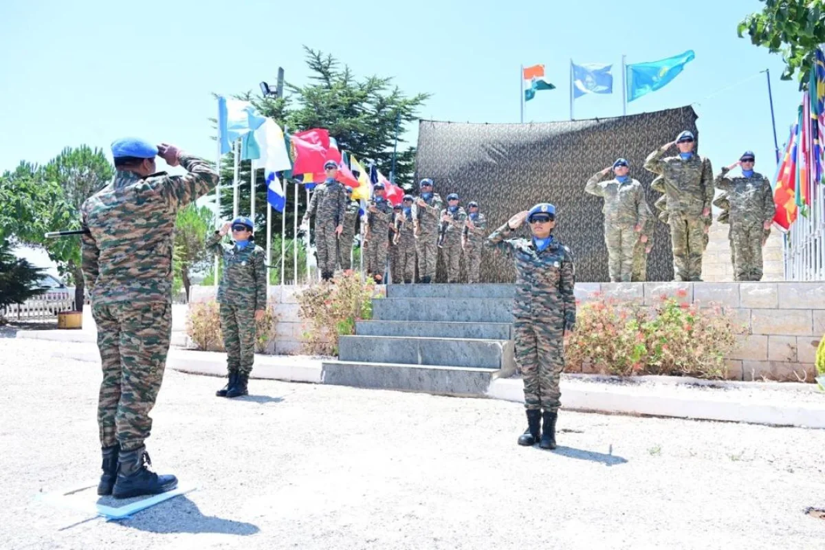 Флаг Казахстана поднят на базе UNIFIL в Ливане