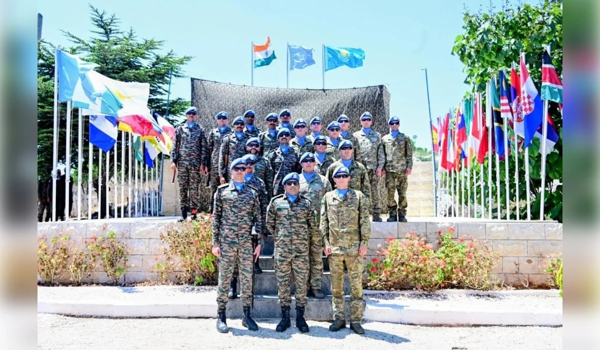 Бітімгерлер БҰҰ-ның Ливандағы UNIFIL базасында Қазақстанның Мемлекеттік туын көтерді