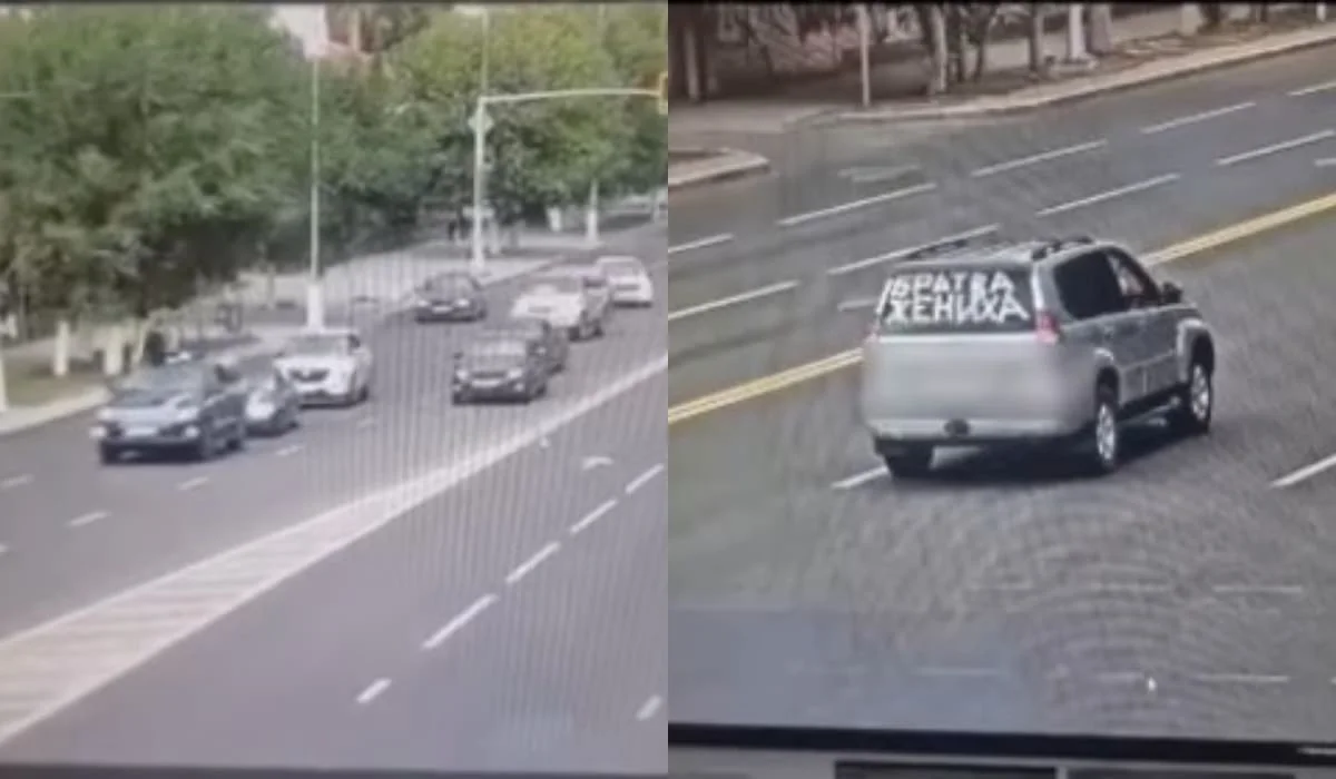 «Братва жениха»: свадебный кортеж устроил опасную езду на дорогах Караганды (ВИДЕО)