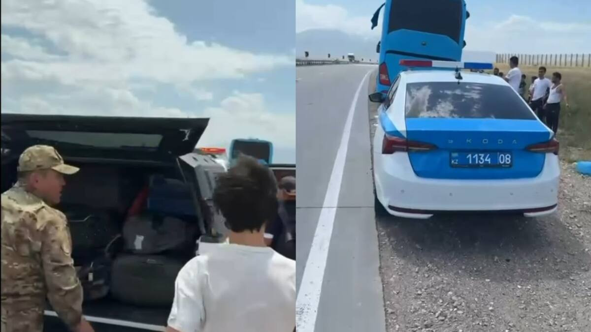 Жамбыл облысында полицейлер жолда қалған өзбекстандық жас футболшыларға көмек көрсетті