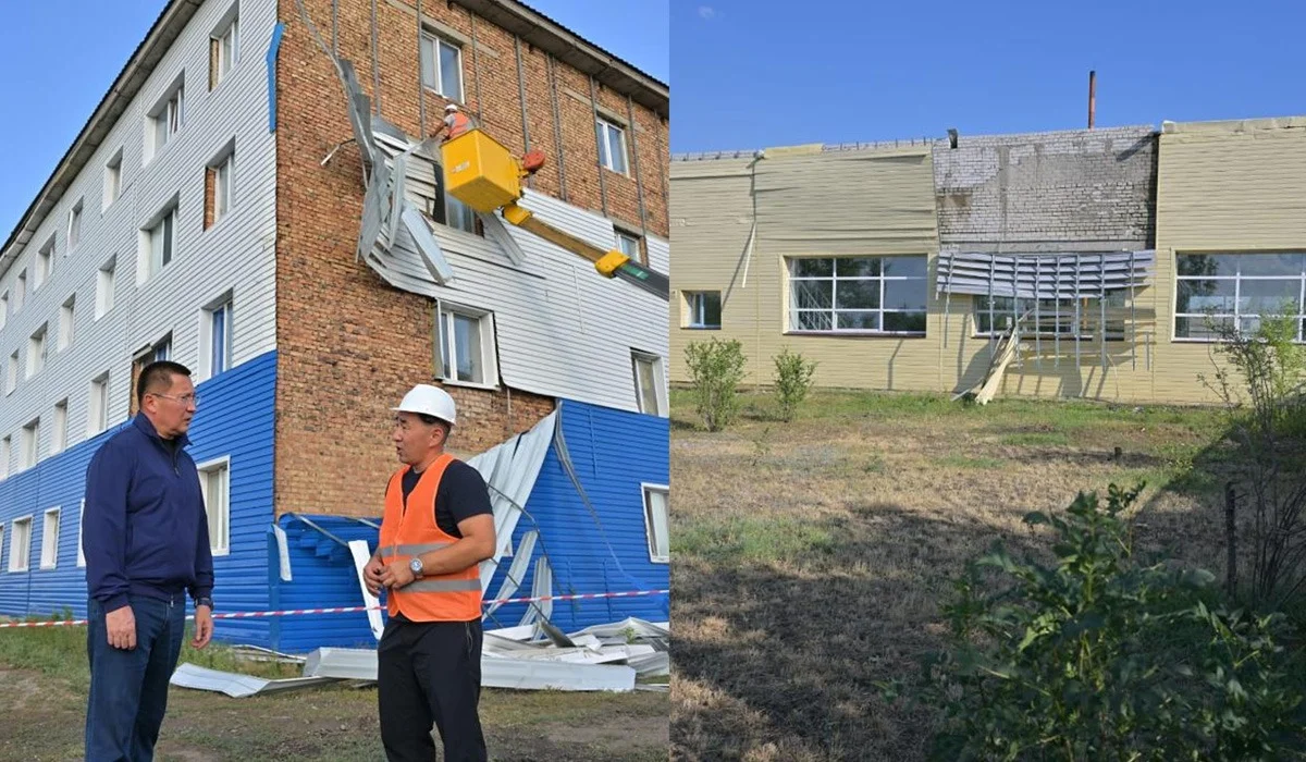 Павлодар облысында дауыл ондаған үйдің шатырын ұшырып, ауылдар жарықсыз қалды