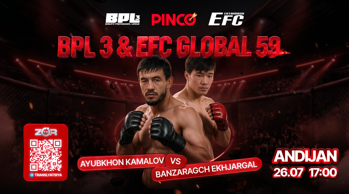 BPL 3 & EFC Global 59: большой вечер ММА в Андижане вместе с PINCO