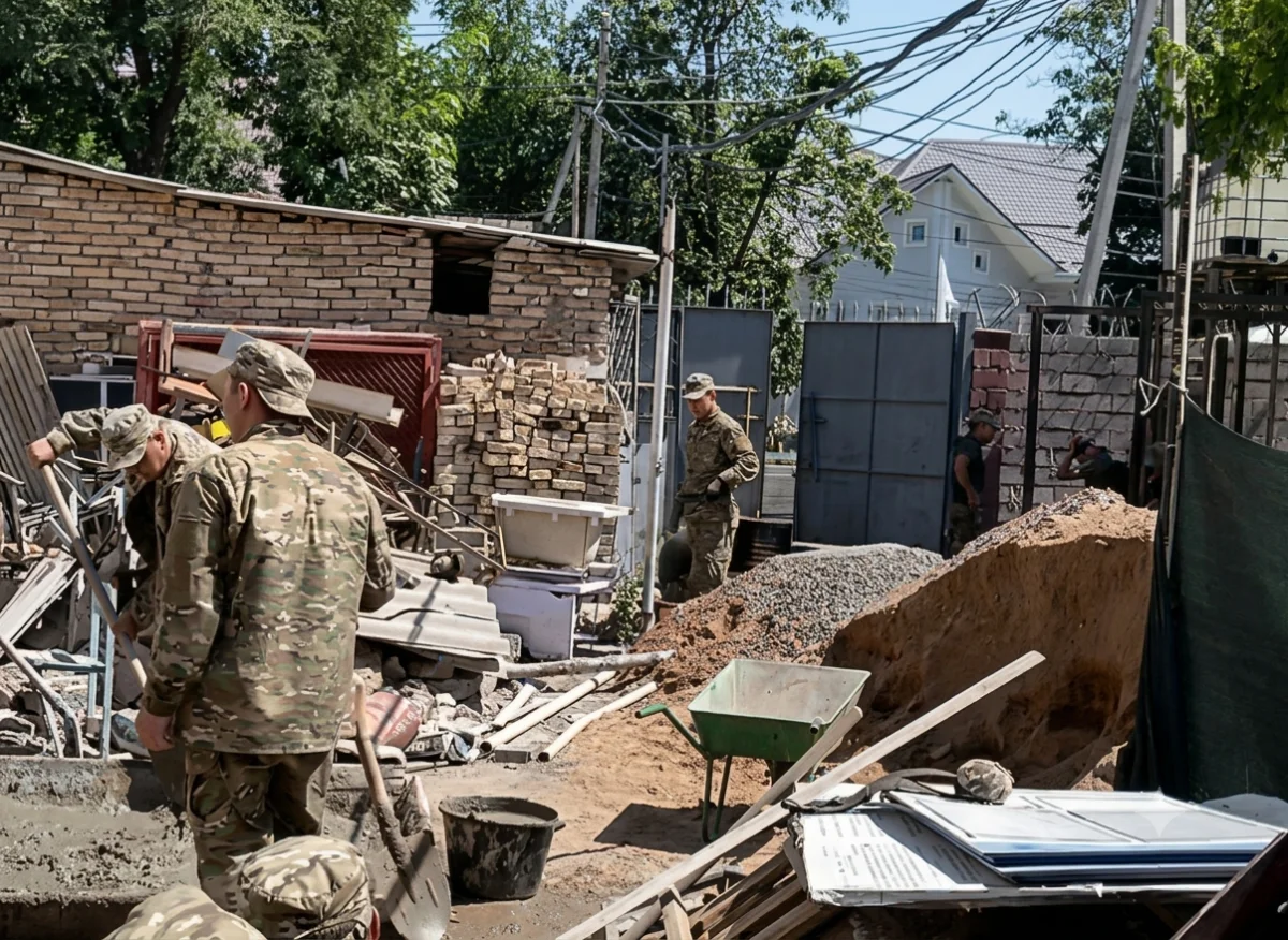 Желіде сарбаздардың құрылыста жүрген видеосы тарады