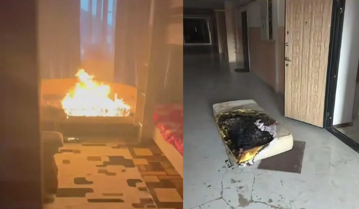 Өскеменде полицейлер өрт сөндірушілер келгенше пәтердегі жалынды өздері ауыздықтаған