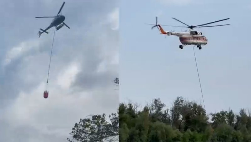 Крупный лесной пожар не могут потушить на западе Казахстана