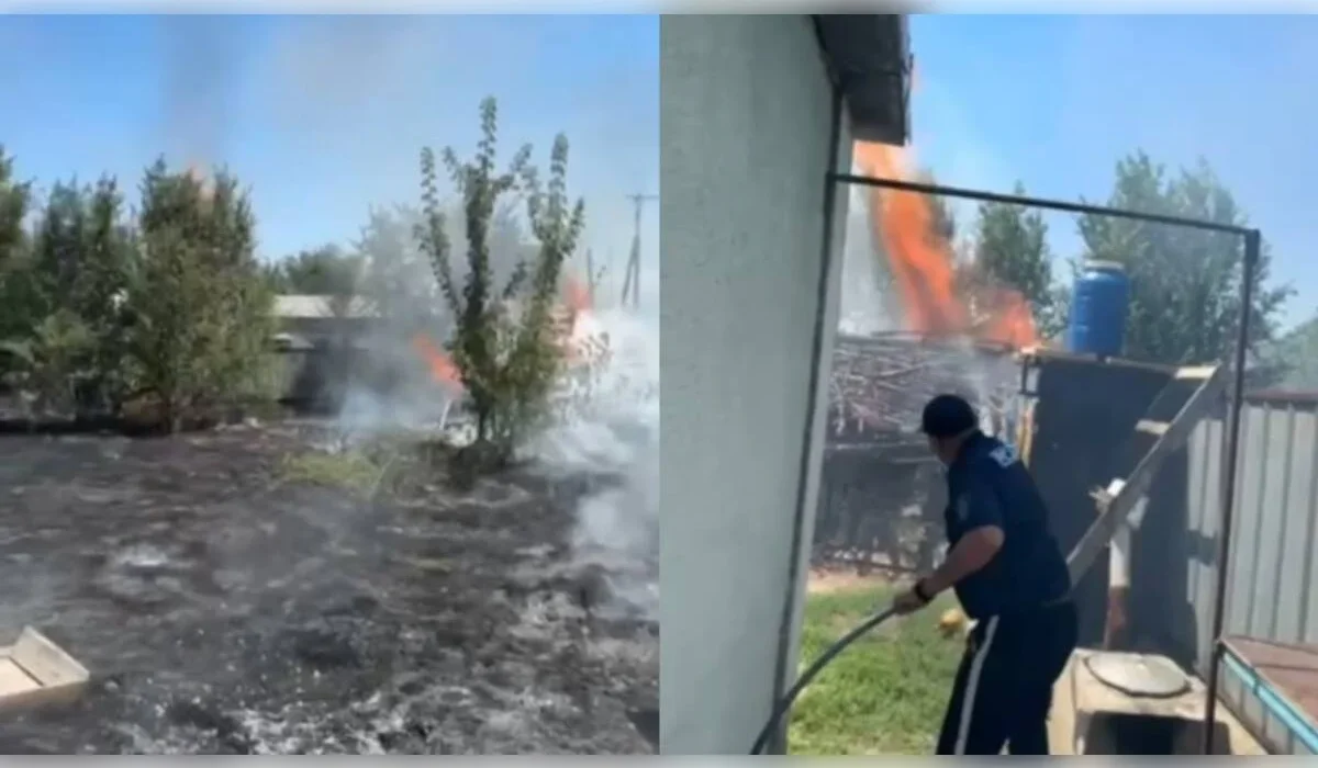 Алатау қаласында полицейлер күйік алғанына қарамастан, өртеніп жатқан үйден адамдарды құтқарып қалды