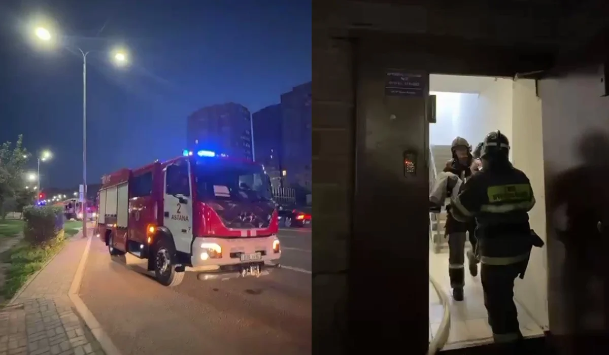МЧС показало, как спасали жителей горящего ЖК в Астане (ВИДЕО)