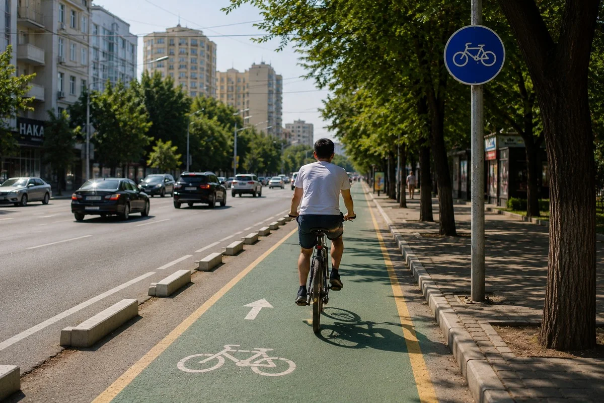 Отдельная велополоса появится на одной из центральных улиц Алматы