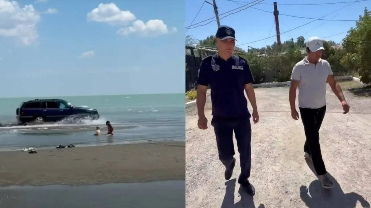 Балқаш жағалауында көлікпен қауіпті әрекет жасаған жүргізуші қамалды