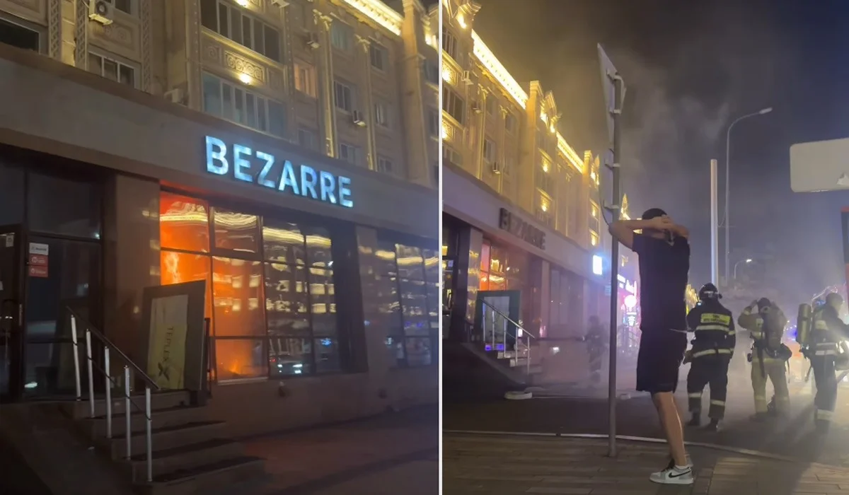Новый магазин одежды сгорел за день до открытия в Астане (ВИДЕО)