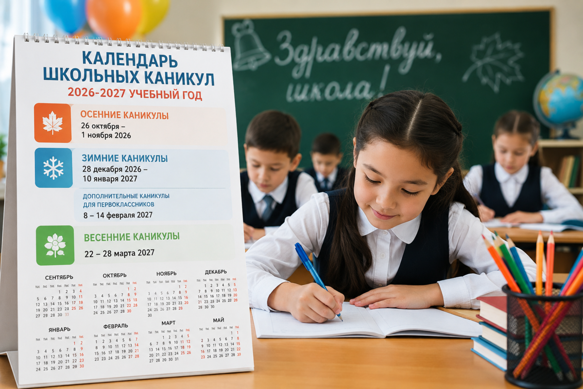 Уже известно, когда школьники Казахстана уйдут на каникулы в 2026-2027 учебном году