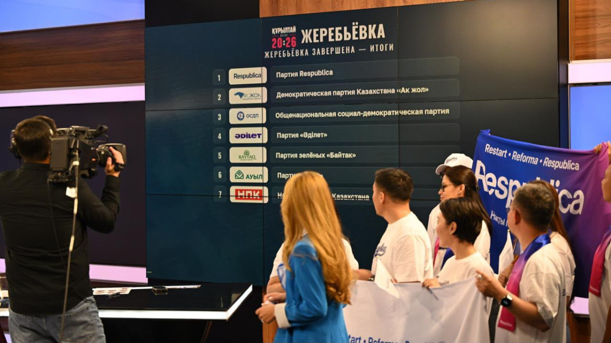 Жетінші арна теледебаттың алдында ашық жеребе тарту рәсімін өткізді