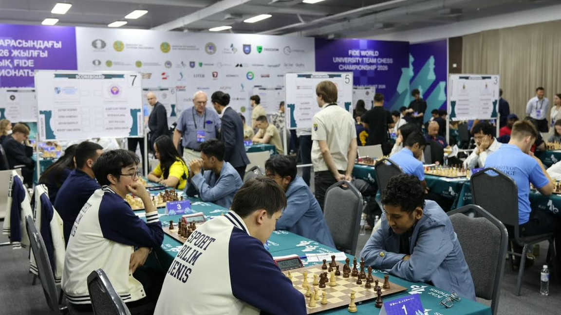 Команды 16 университетов мира встретились на шахматном чемпионате в Алматы
