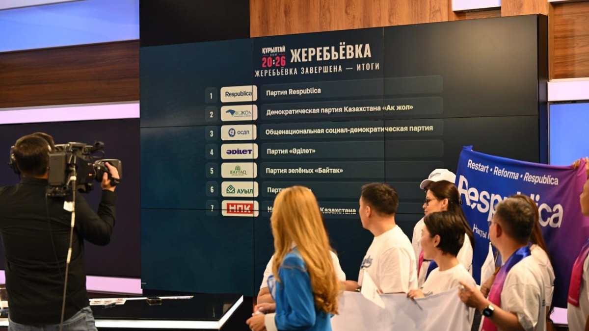Жетінші арнада сайлауалды теледебаттарғақатысушылардың сөз сөйлеу реті анықталды