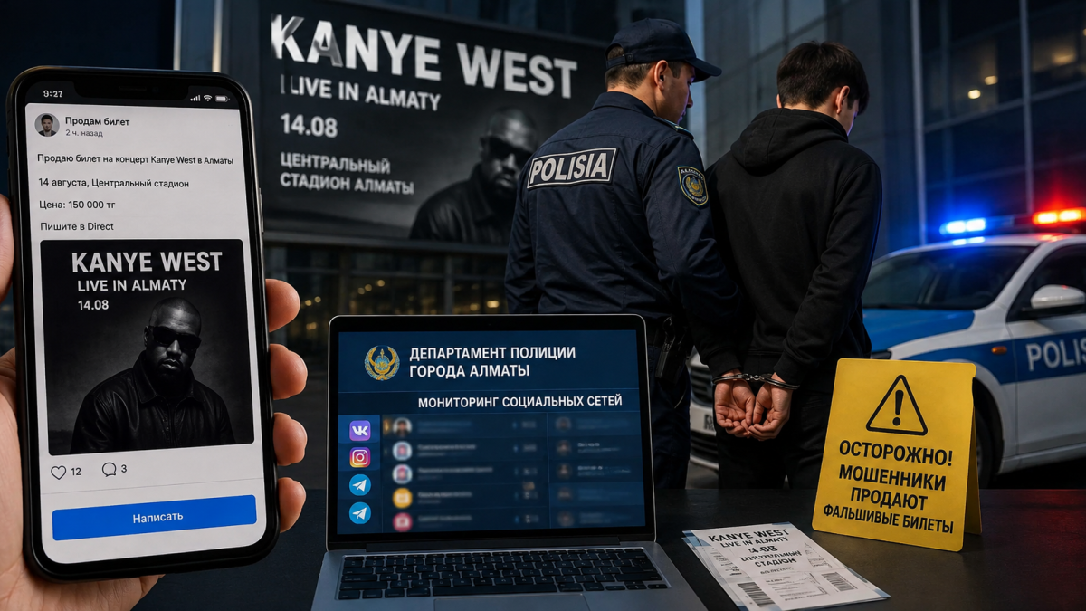 Полиция сорвала попытку заработать на концерте Канье Уэста в Алматы
