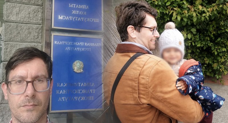 Не видел сына два года: американец объявил голодовку у прокуратуры Алматы