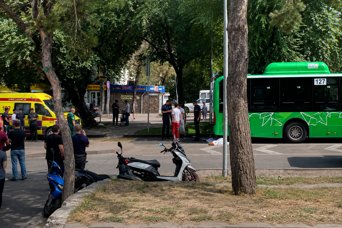 Трагедия среди бела дня: автобус насмерть сбил девушку в Алматы