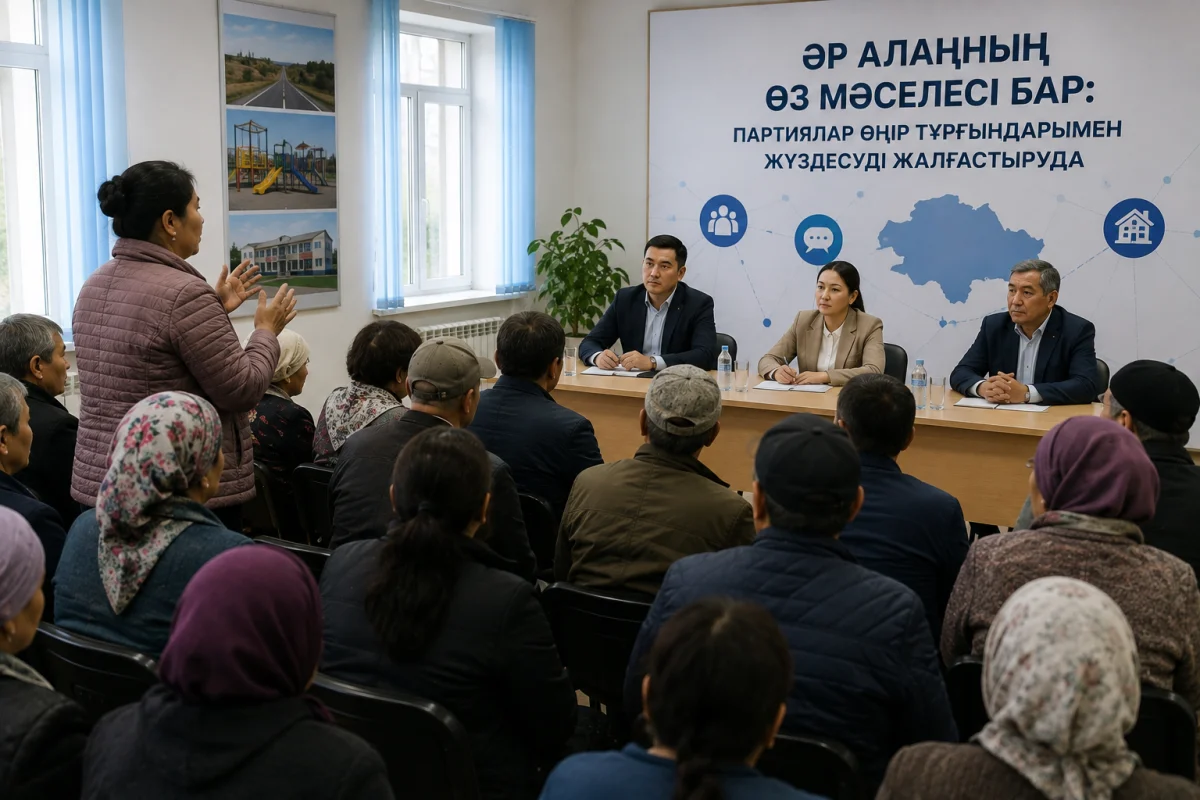Әр алаңның өз мәселесі бар: партиялар өңір тұрғындарымен жүздесуді жалғастыруда