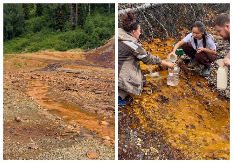 Рудник KAZ Minerals окрасил реку в ВКО в «апельсиновый» цвет