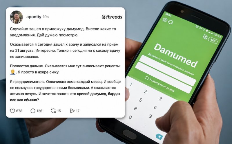 «Оказывается, я активно лечусь»: казахстанец обнаружил неожиданную запись в Damumed