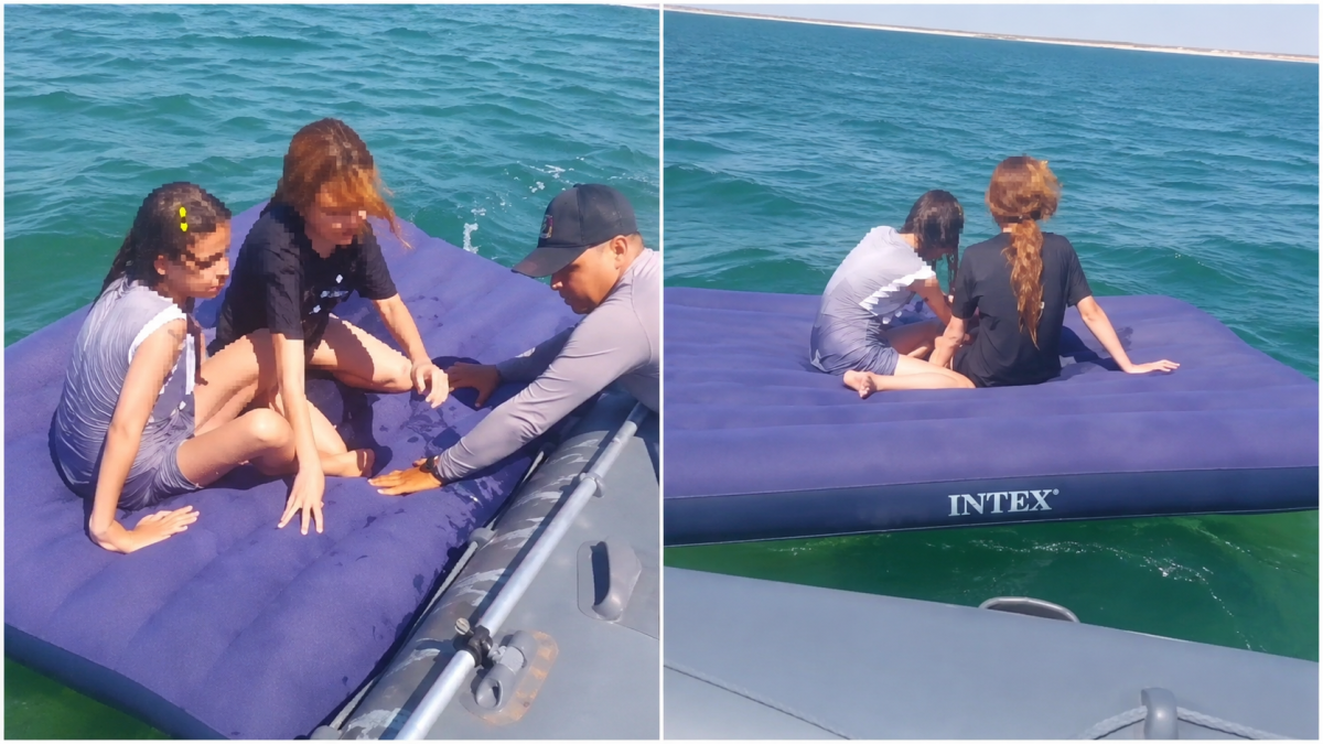 Подростков на матрасе унесло на километр в Каспийское море