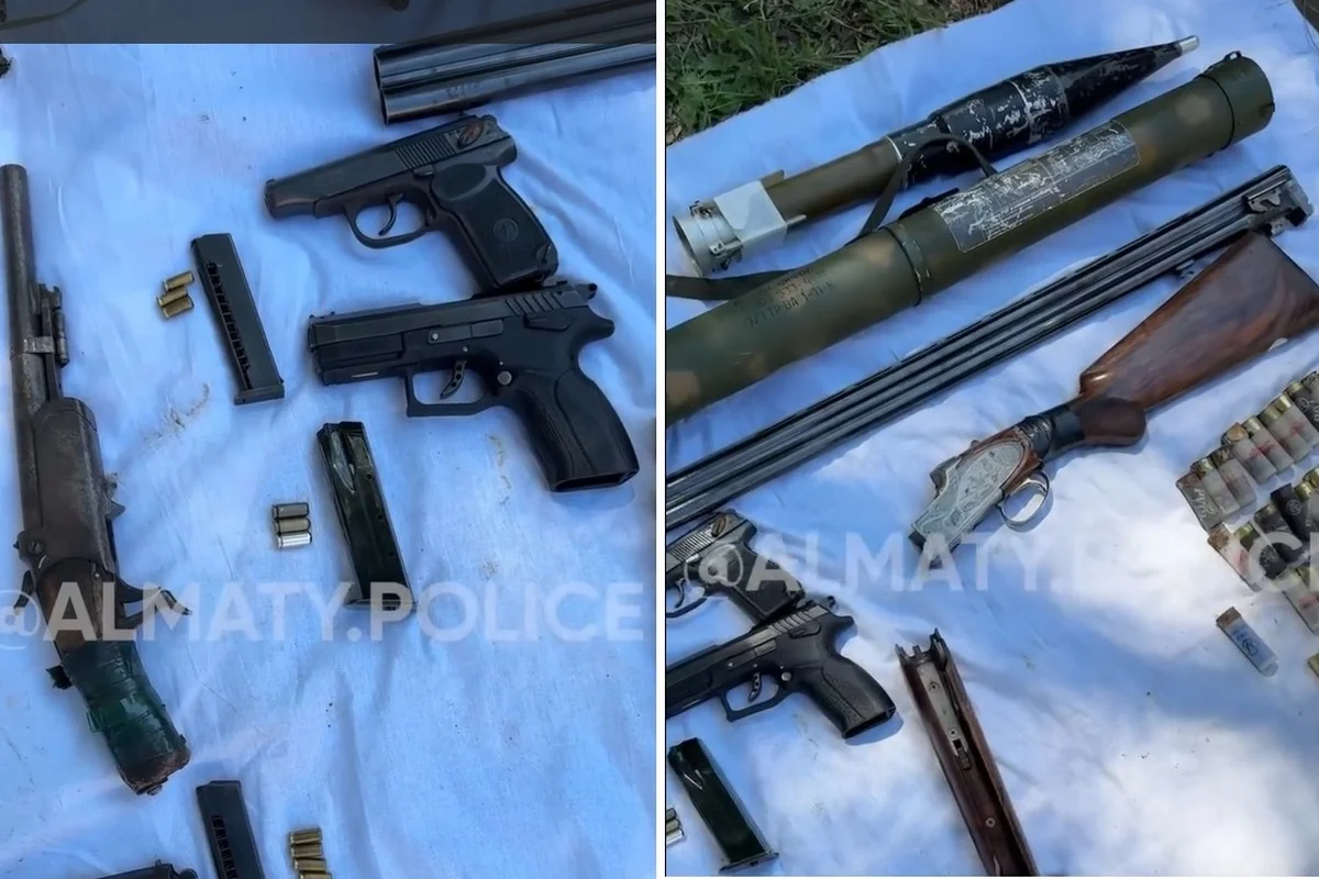 Тайник с оружием и боеприпасами обнаружили в Алматы