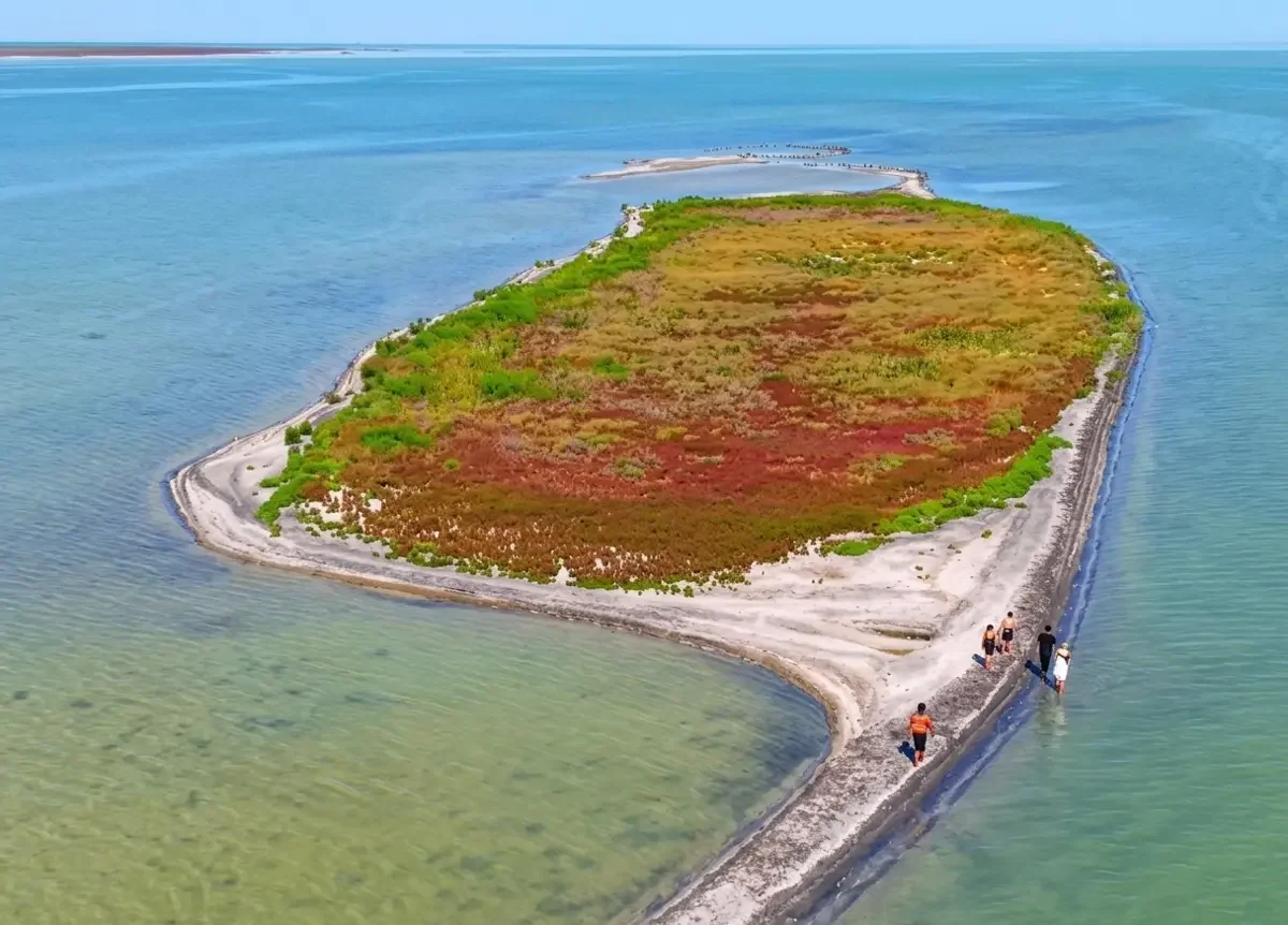 Новый остров появился в Каспийском море  Источник