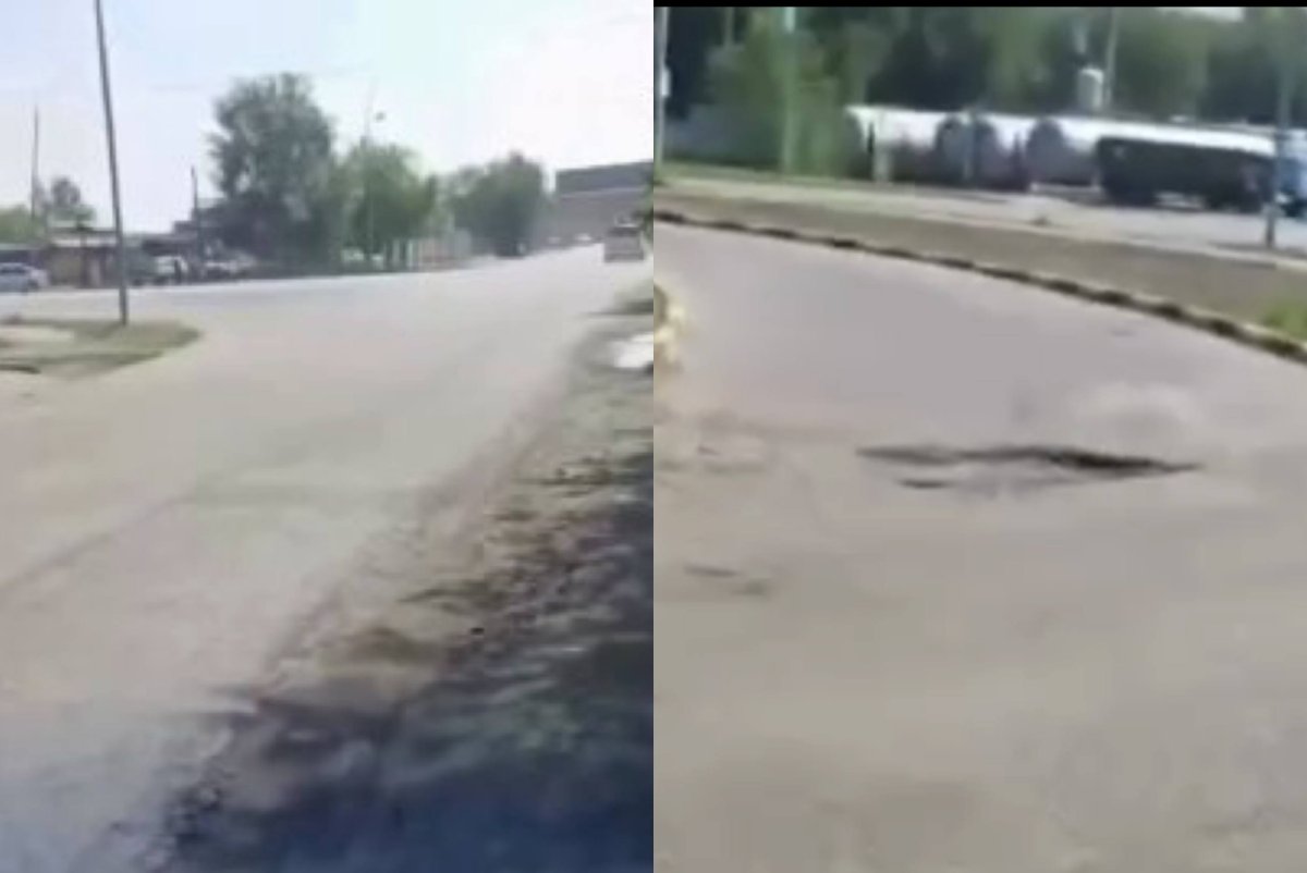 Бір жыл бойы бітелмеген шұңқыр: Семей тұрғындары әкімдіктен жолды жөндеуді талап етті
