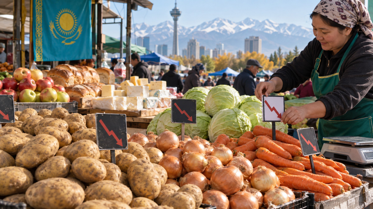 В Казахстане за неделю отмечено снижение цен на ряд продуктов питания