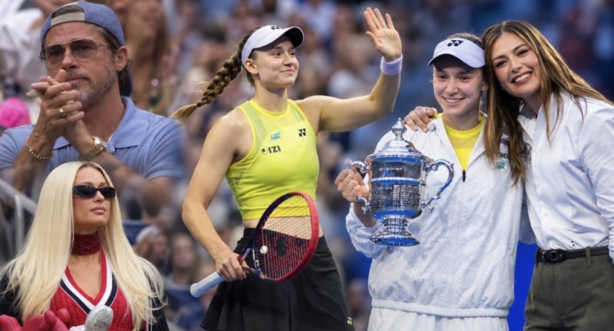 Брэд Питт, Пэрис Хилтон, Мария Шарапова: US Open финалында Рыбакинаға кімдер жанкүйер болды?