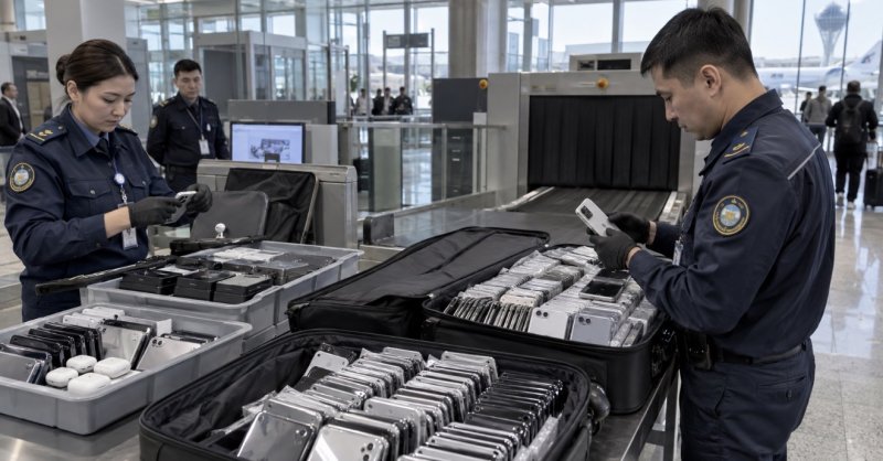 Сотни новеньких незаконных iPhone 18 нашли в багаже пассажиров в Астане