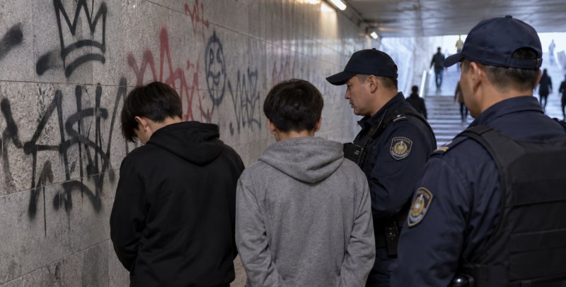 В Астане нашли подростков, разрисовывавших подземные переходы