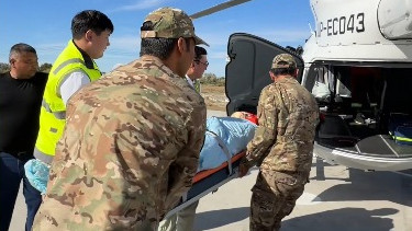 Шиеліде жол апатына ұшыраған жасөспірім тікұшақпен Қызылордаға жеткізілді