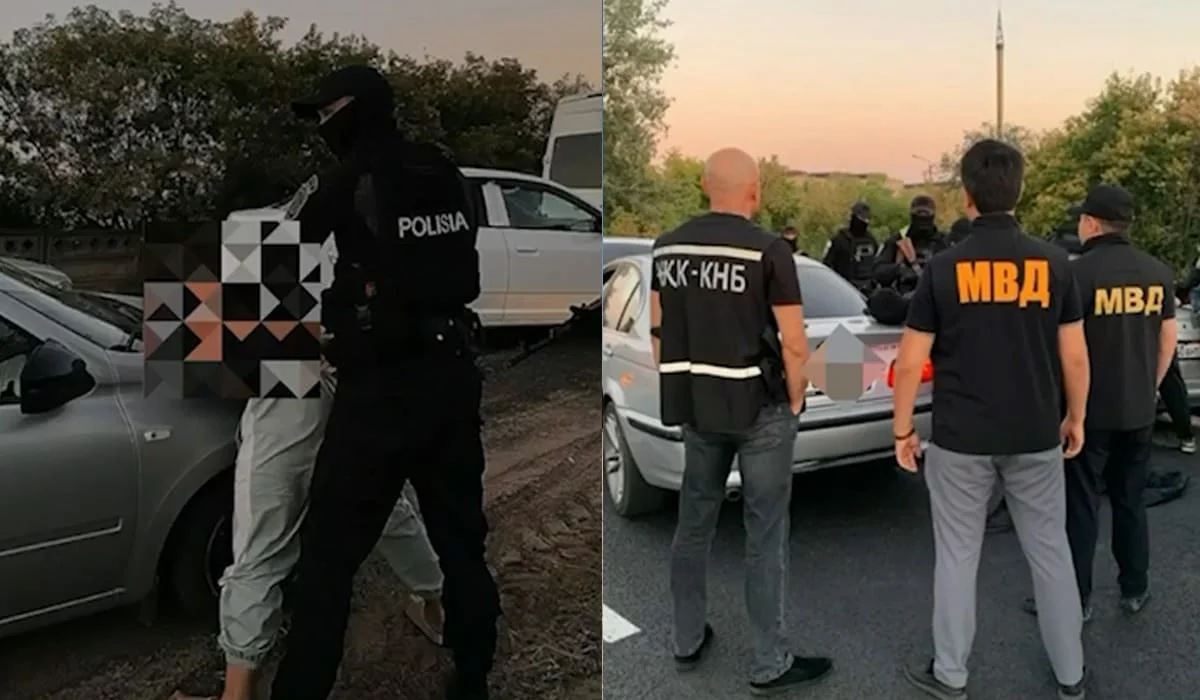 Угрожали расправой: задержание шестерых мужчин сняли на видео в Павлодаре