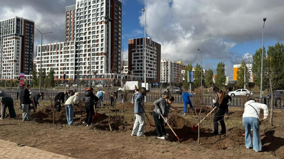 «Таза Қазақстан»: Астанада 400-ге жуық ағаш отырғызылды